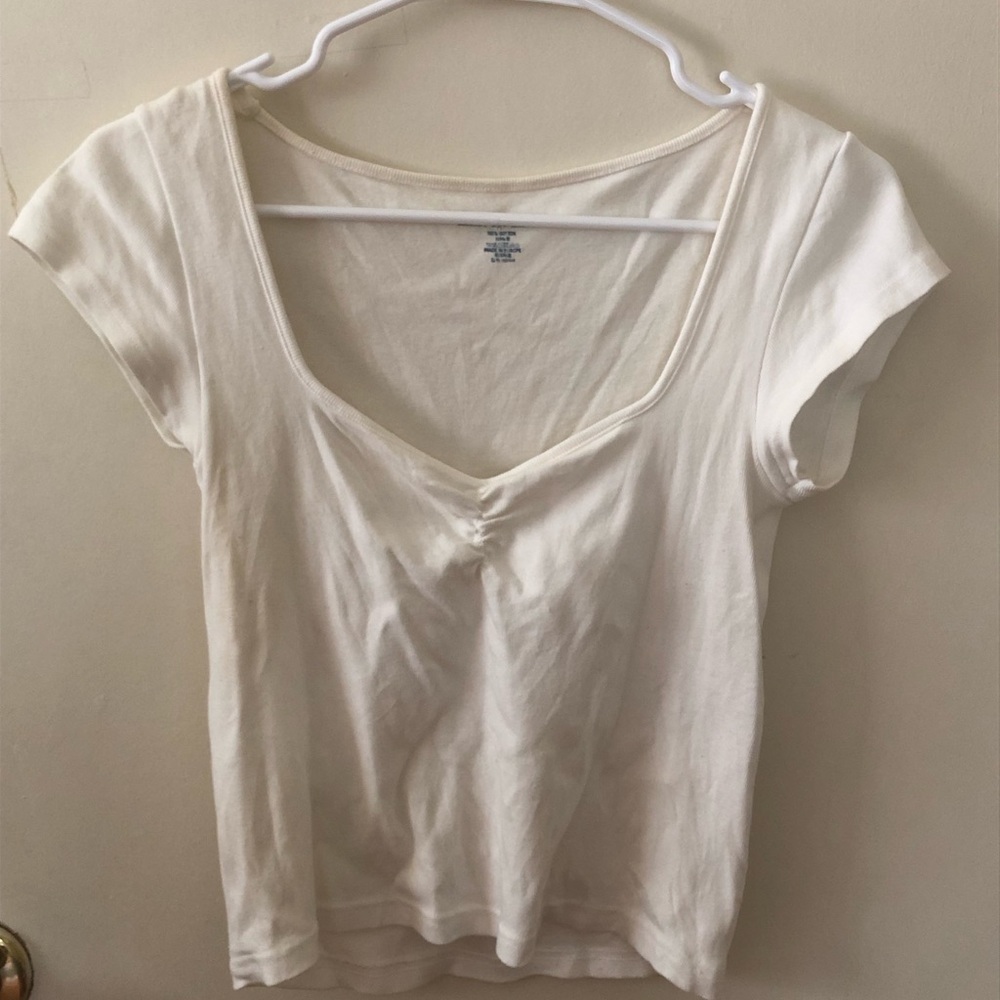 Brandy Melville White Cotton Tee